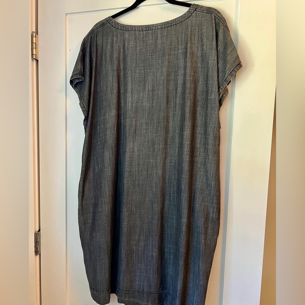 Eileen Fisher Chambray Shift Dress - Picture 3 of 3